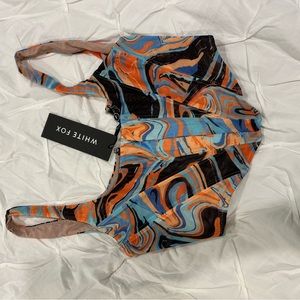 orange swirl something about you bustier corset